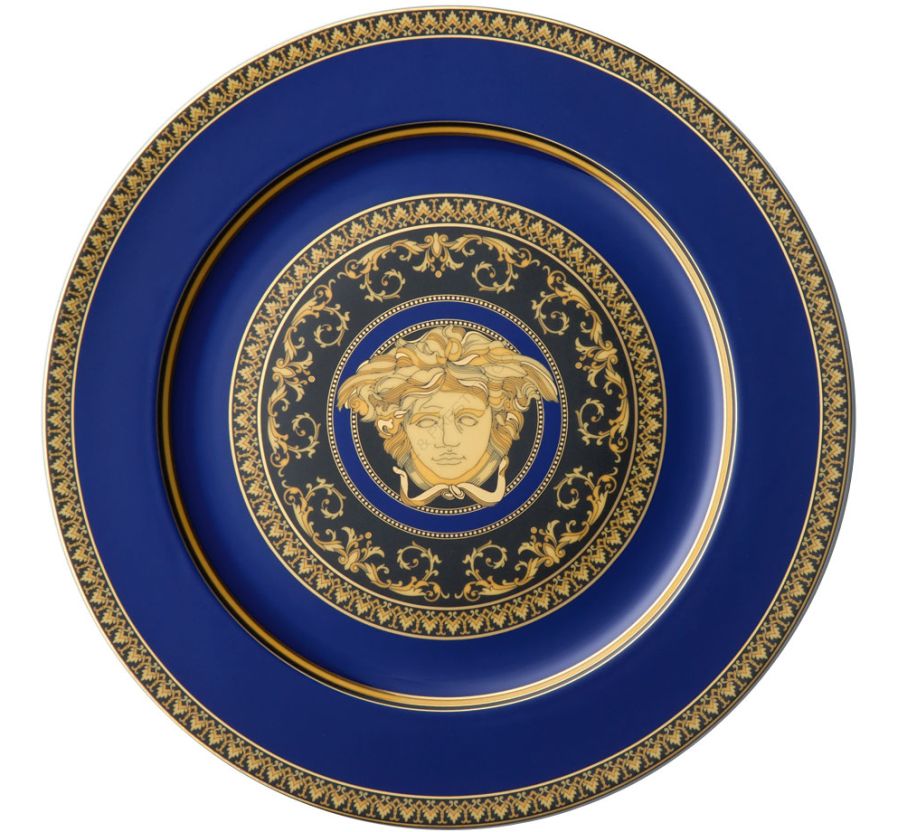 Ikarus medusa blue service plate 30 cm versacemedusa blue Rosenthal